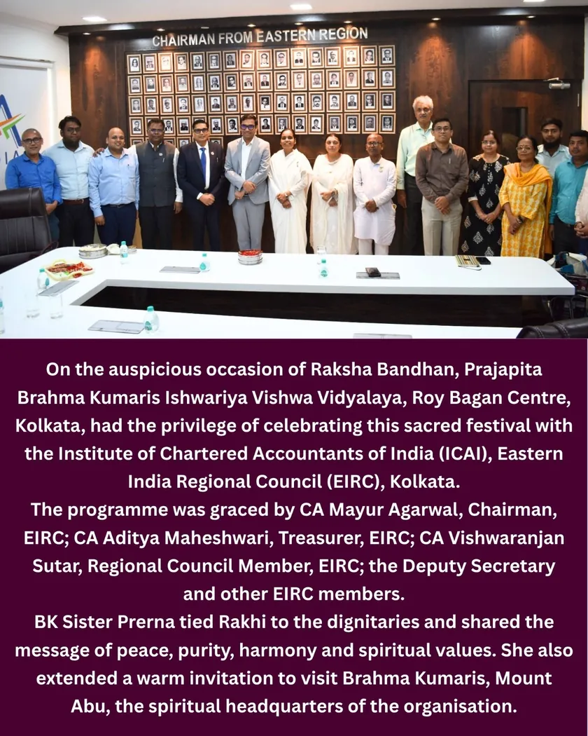 Raksha Bandhan with ICAI EIRC, Kolkata